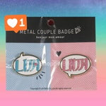 Metal couple Badge