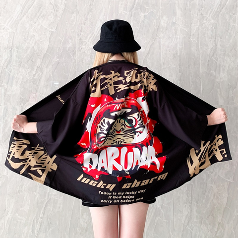 Kimono/Cárdigan (Haori) Unisex - Diseño de Daruma